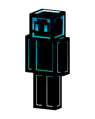 Neon Cyan Bot skin, 3D preview
