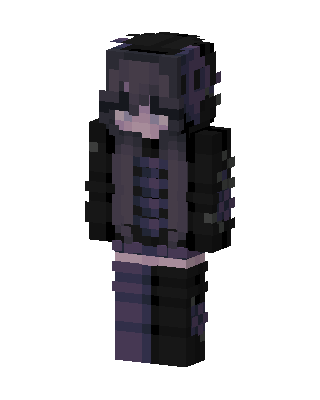 Black Villain Girl skin, 3D preview