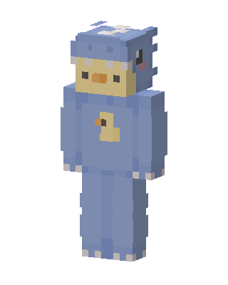 Shark Duckie Onesie skin, 3D preview
