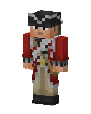 Redcoat Officer skin, 3D preview