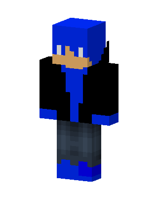 Blue Gamer Boy Minecraft blue skin