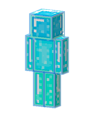 Cyan Mob skin, 3D preview