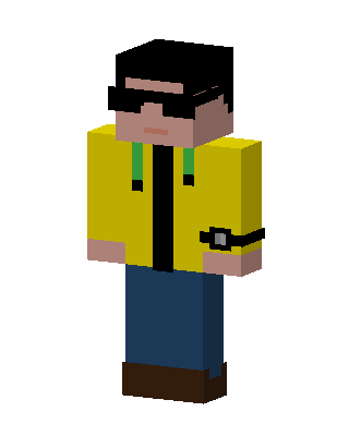 Yellow Hoodie Guy skin, 3D preview