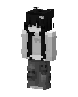 Black Emo Girl Minecraft goth skin