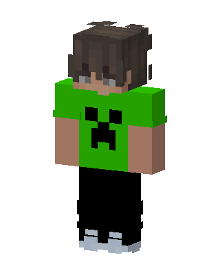 Creeper Tee Boy skin, 3D preview