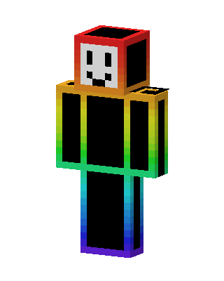 Rainbow Smiley skin, 3D preview