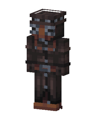 Brown Hero Boy skin, 3D preview