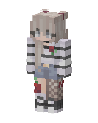 White Anime Girl Minecraft cat girl skin
