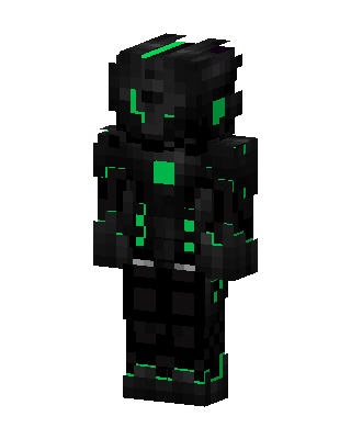 Black Masked Villain Boy skin, 3D preview