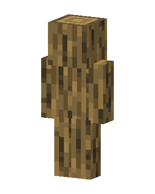 Oak Log skin, 3D preview