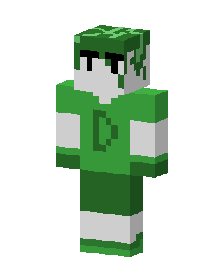 Green D Hoodie skin, 3D preview