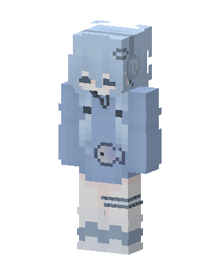 Blue Hoodie Girl Minecraft skin