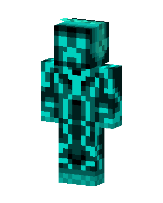 Cyan Circuit skin, 3D preview