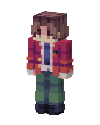 Plaid Jacket Teen skin, 3D preview