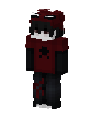 Crimson Hoodie skin, 3D preview