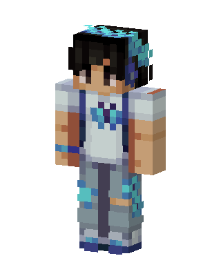 Blue Player Boy skin, 3D preview