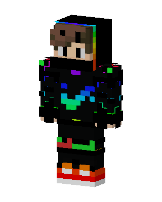 Neon Glitch Hoodie Minecraft skin