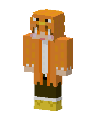 Orange Fox Hoodie Minecraft skin