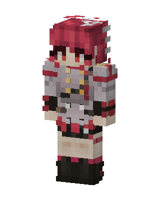 Crimson Knight Girl skin, 3D preview