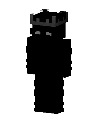 Crowned Enderman skin, 3D preview