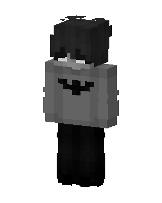 Gray Emo Boy Minecraft goth skin