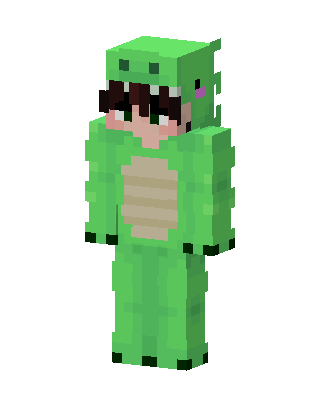 Dino Onesie skin, 3D preview