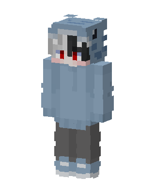 Shark Hoodie Boy skin, 3D preview