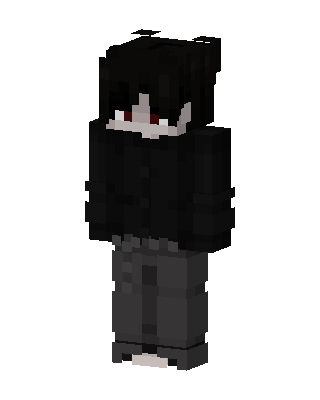 Shadow Hoodie Boy skin, 3D preview