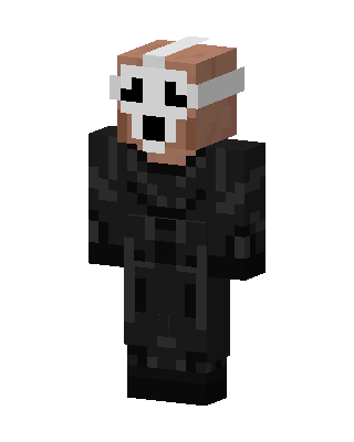 Black Masked Fighter Boy skin, 3D preview