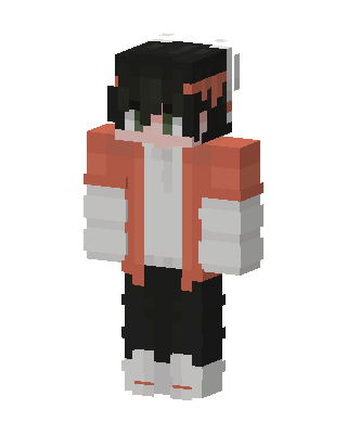Coral Hoodie Boy skin, 3D preview