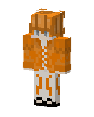 Orange Hoodie Girl Minecraft skin