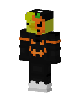 Pumpkin Hoodie skin, 3D preview