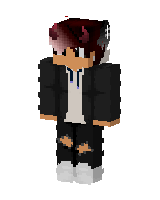Black Gamer Boy skin, 3D preview