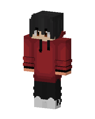 Red Anime Boy Minecraft skin
