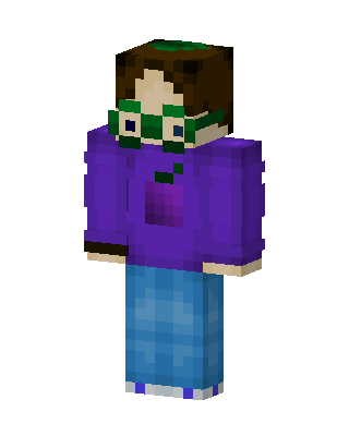 Purple Hoodie Goggles skin, 3D preview
