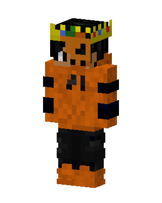 Crowned Orange Hoodie Minecraft skin
