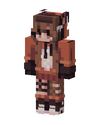 Brown Animal Girl skin, 3D preview