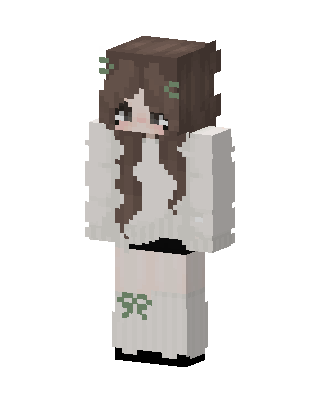 White Dress Girl Minecraft pastel skin