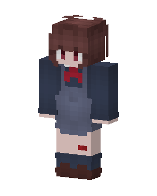 Gray Student Girl Minecraft skin