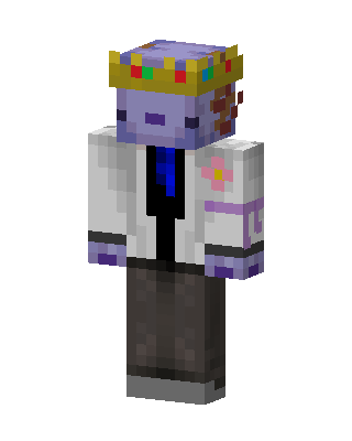 Crowned Axolotl skin, 3D preview