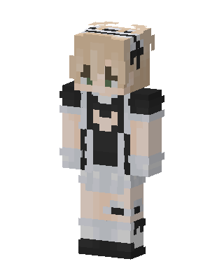 Maid Girl skin, 3D preview
