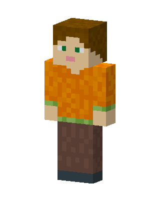 Pumpkin Sweater skin, 3D preview