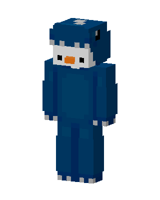 Penguin Onesie skin, 3D preview