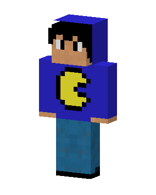 Pac-Man Hoodie skin, 3D preview