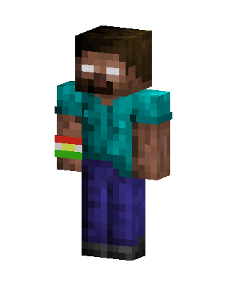 Herobrine With Armband skin, 3D preview