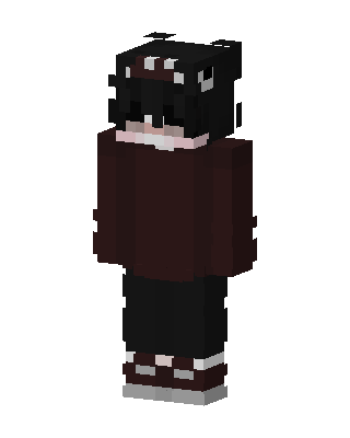 Maroon Hoodie Boy skin, 3D preview