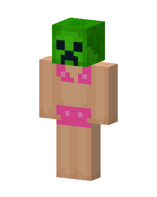 Creeper Head Man skin, 3D preview