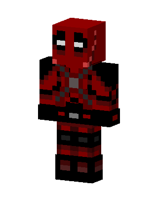 Deadpool skin, 3D preview