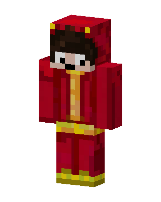 Red Hooded Kimono Minecraft skin