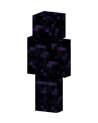 Obsidian Golem Minecraft black skin
